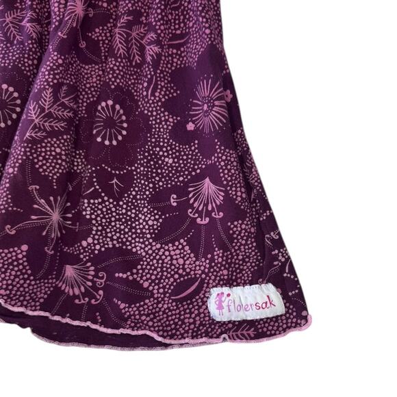 Flowersak Purple Floral Dress - Size 4 - Picture 3 of 4